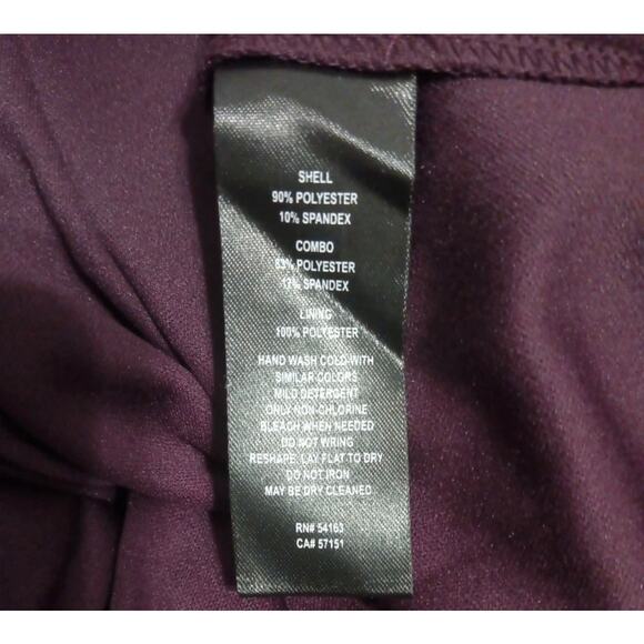 NWT Jessica Howard 20W eggplant Velvet Illusion dress insets on sleeves & hem. - Picture 10 of 13